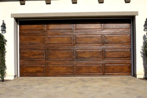 Paint each square with a brush. Faux Garage Doors