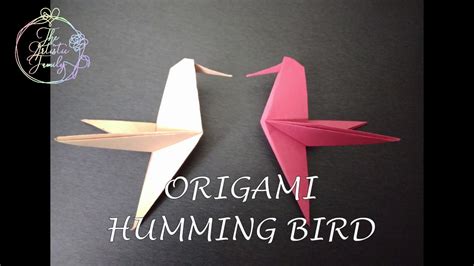 How To Make Easy Origami Hummingbird Origami Bird Youtube