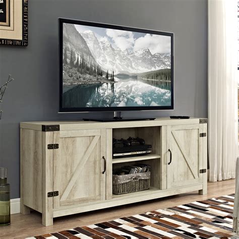 65 Inch Tv Stand Rustic Low Profile Media Console Wood Home Furniture