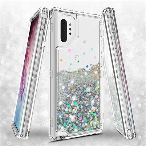 Samsung Galaxy Note 10 Casehard Clear Glitter Sparkle Flowing Liquid