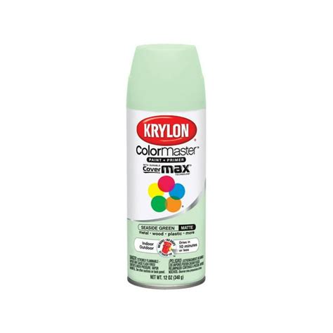 Krylon Colormaster Matte Seaside Green Spray Paint 12 Oz