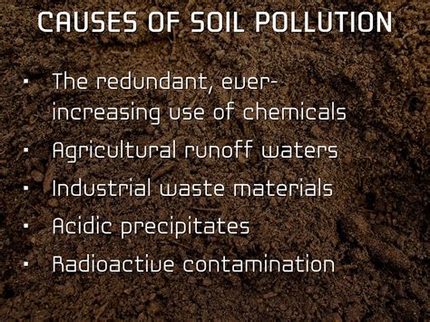 Causes And Effects Of Soil Pollution