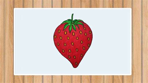 how to draw strawberry step by step with colors 123 drawing academy youtube