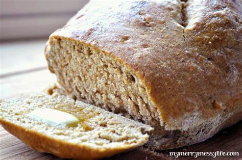 I almost didn't have enough left to photograph. Part Whole Wheat, No Yeast Bread {recipe} - My Merry Messy ...