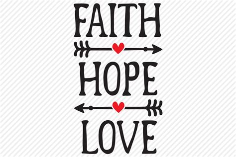 Faith Hope Love SVG, Cut File, Christian Shirt Design (720491) | Cut