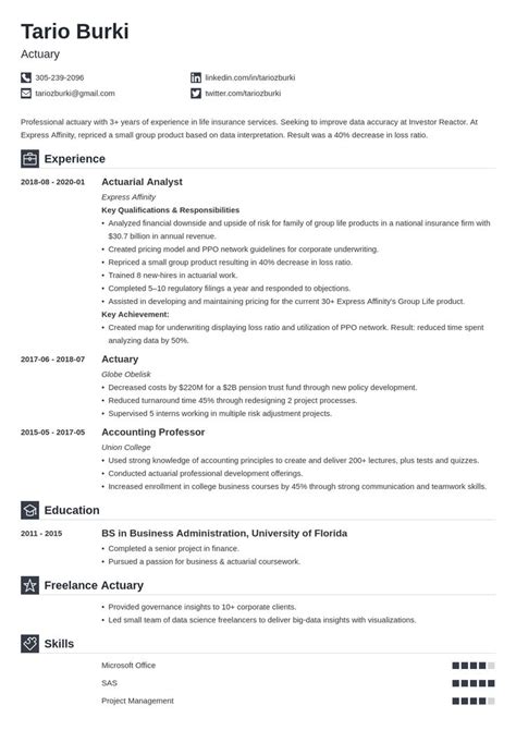 Actuary Resume Example Template Iconic Resume Examples Job Resume