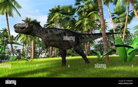 3d Illustration Of The Hunting Tyrannosaurus Stock Photo Alamy