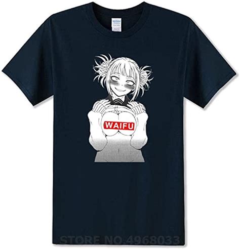 Ahegao Himiko Toga Boobs Waifu Anime Streetwear T Shirt Solid Color