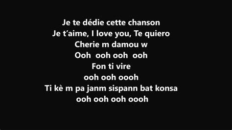 Ma Cherie Je Taime Lyrics T Vice Youtube