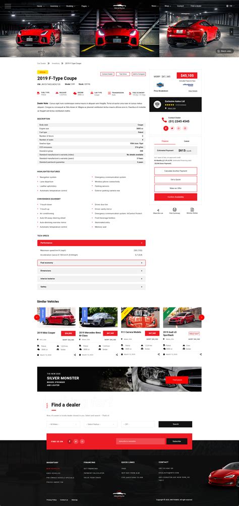 Idealauto Car Dealer And Services Psd Template By Jwsthemes Themeforest
