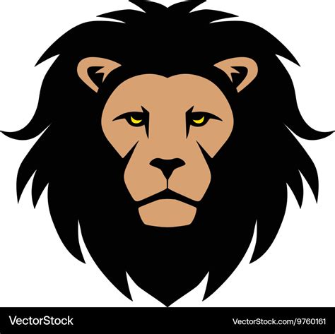 Lion Head Mascot Cartoon Royalty Free Vector Image