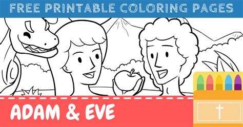 Adam And Eve Coloring Pages For Children