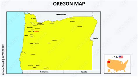 Oregon Map State And District Map Of Oregon Political Map Of Oregon