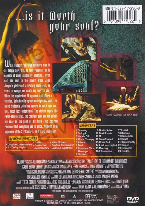 Faust Love Of The Damned On Dvd Movie