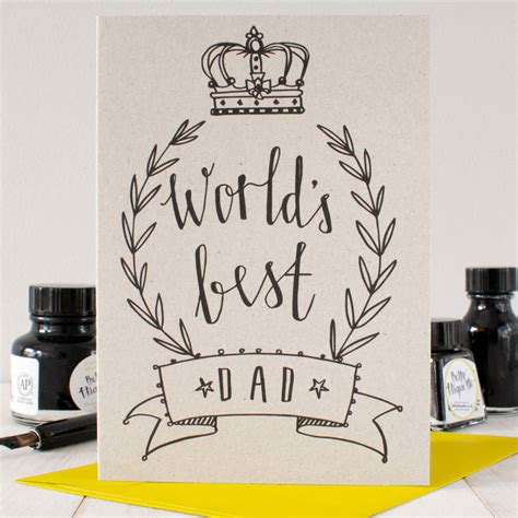 But gift ideas for dad can touch not only emotionally, but also be funny or original, and thus stimulate the father to smile, puzzle, tinker, or. 'worlds Best Dad' Dad's Birthday Or Father's Day Card By ...