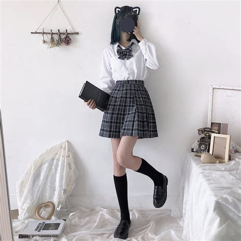 Japanese Preppy Style School Mini Skirt Preppy Style Kawaii Fashion