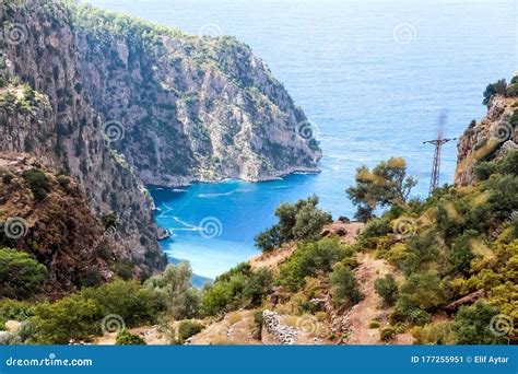 The High View Of Butterfly Valley Kelebekler Vadisi Deep Gorge In The