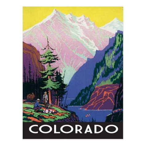 Vintage Colorado Scene Postcard Vintage Travel Posters