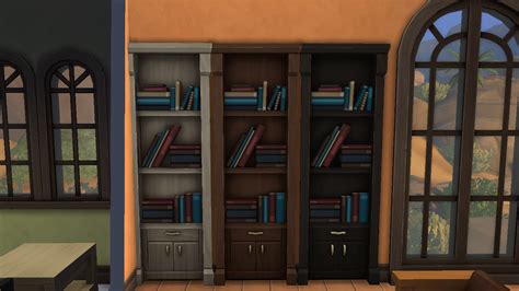 Mod The Sims Book Shelf In Wall