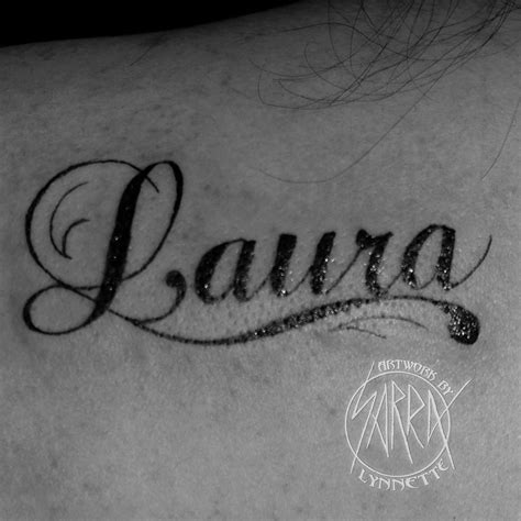Small Name Lettering Tattoo By Sarra Lynnette Name Tattoos Line Work
