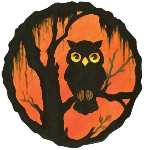 a nostalgic halloween retro owl decoration vintage halloween images halloween rocks retro