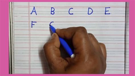 How To Write Capital Letters In 4 Lines Note Book Abcd Capital