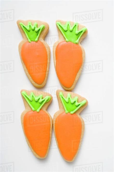 Four Easter Biscuits Carrots Stock Photo Dissolve
