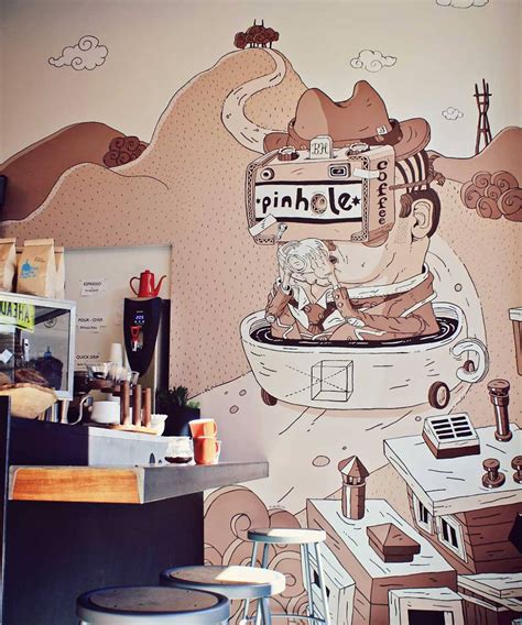 30 Exceptional Mural Art Ideas For Coffee Shop