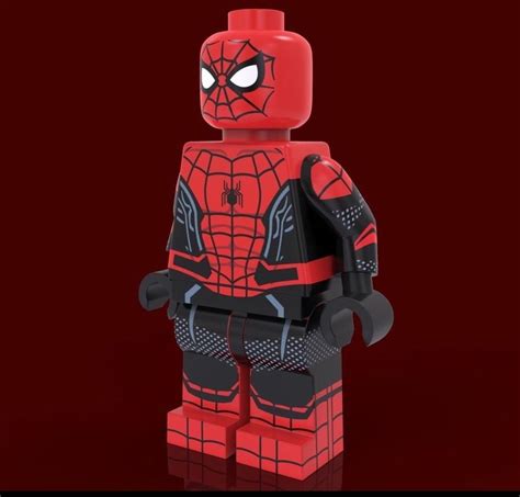 Lego Custom Pad Printed Marvel Far From Home Movie Spider Man
