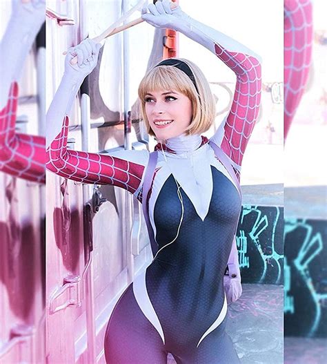The Amazing Spider Hero Cosplay Gwen Stacy Costume Spandex Zentai Mask