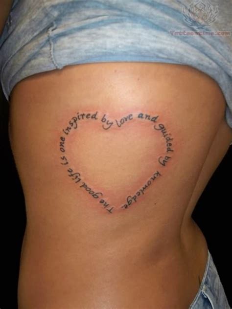 Heart Tattoo With Words Tattoomagz Handpicked Worlds Greatest