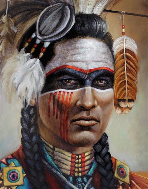 Painting Of Native American Warriors At Paintingvalley Com Explore