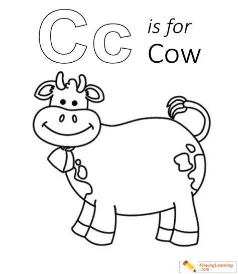 C Is For Cow Coloring Page 04 Free C Is For Cow Coloring Page
