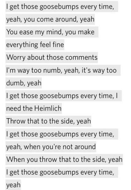 goosebumps lyrics dominites