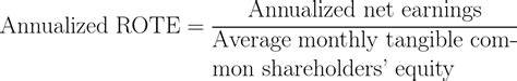 What does total shareholder return tell you? 年度有形股东权益收益率,年度平均有形普通股股东权益收益率