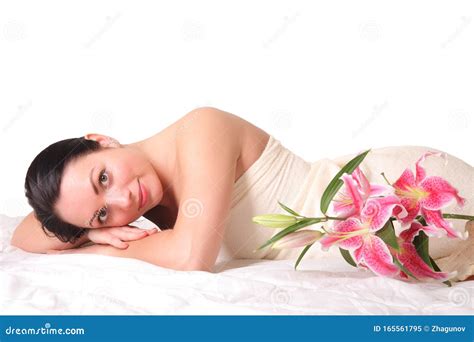 Beautiful Woman Getting Spa Stock Image Image Of Dayspa Lying 165561795