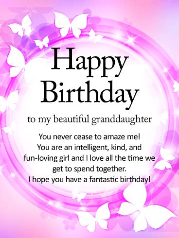 Happy birthday sentiments 2 year old grandchild. Shining Butterfly Happy Birthday Wishes Card for ...