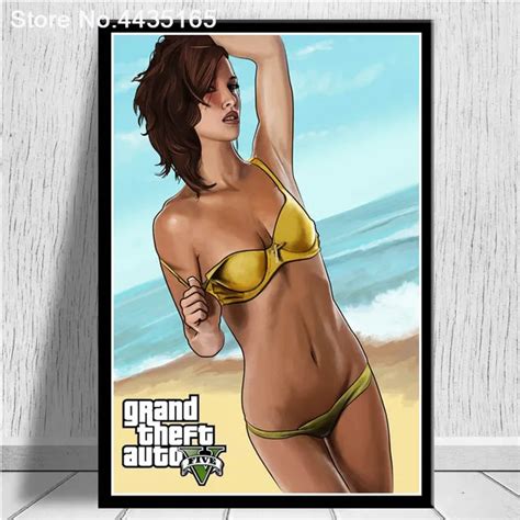 Hot Grand Theft Auto V Poster Video Game Gta Posters And Prints Wall Art Picture Canvas