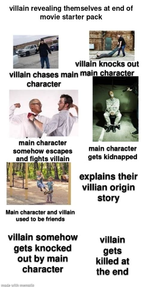 Villain Revealing Themselves At End Of Movie Starter Pack R