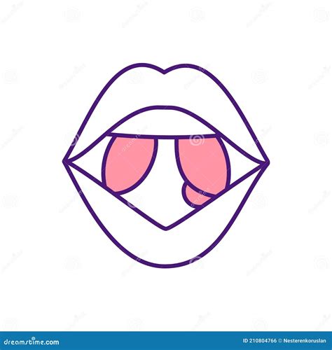 Swollen Glands Rgb Color Icon Stock Vector Illustration Of Fever