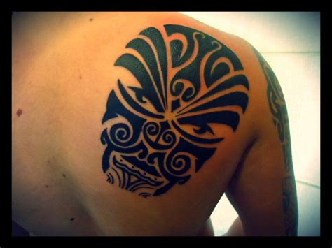 Maori Mask Tattoo By Mr Zogman Watercolor Heart Tattoos Mask Tattoo