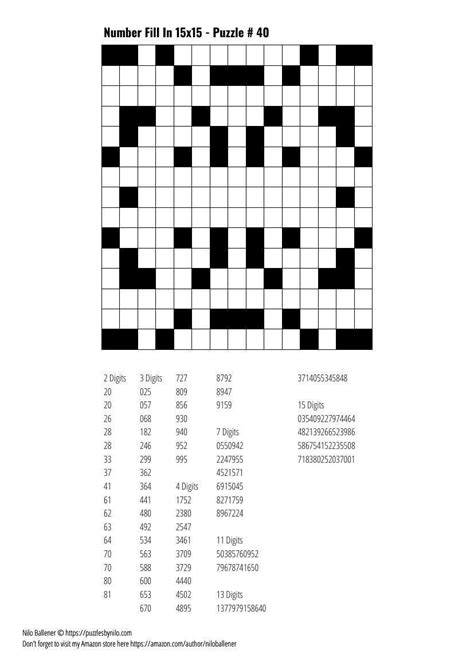 Printable Number Fill In Puzzles Printable Word Searches