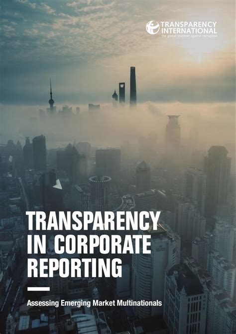 Transparency international eu leads the movement's eu advocacy, in close cooperation with national chapters worldwide, but particularly with the 24 transparency international eu's mission is to prevent corruption and promote integrity, transparency and accountability in eu institutions, policies. Transparency in corporate reporting: assessing emerging ...