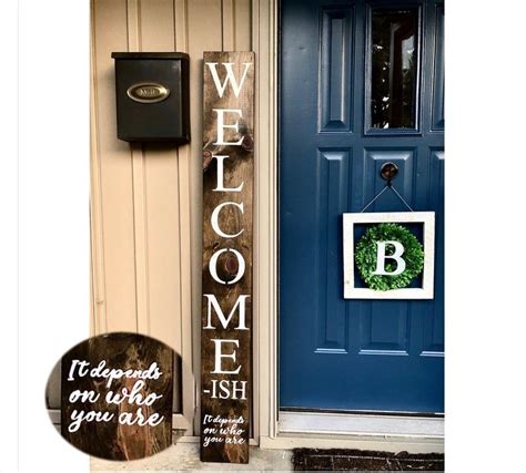 Welcome Ish Sign Welcomeish Funny Welcome Sign Front Door Etsy