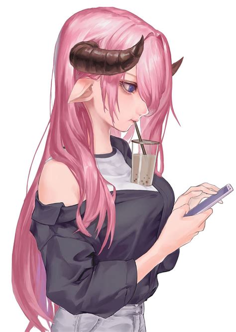 Anime Girl Bubble Tea