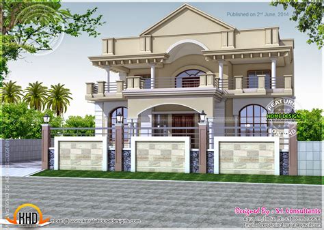 North Indian Exterior House Kerala Home Design And Floor