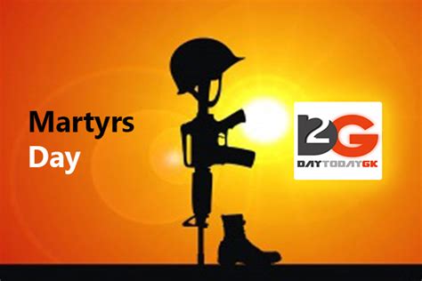 The celebration of this is at the national level every year and it is to honor the brave people who sacrificed their life for the country. martyrs - Day Today GK