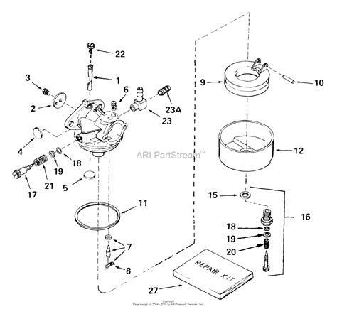 Tecumseh CA-631957A Parts Diagram for Carburetor