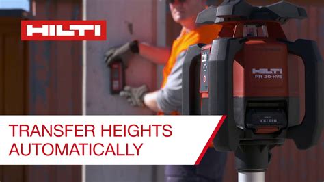 How To Transfer Heights Automatically With The Hilti Rotating Laser Pr