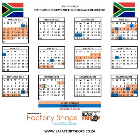State And Private Schools Holidays Terms Calendar South Africa 2021